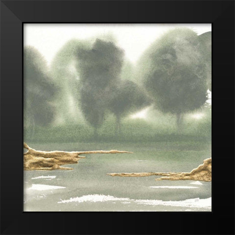 Gold Earth VI Black Modern Wood Framed Art Print by Paschke, Chris