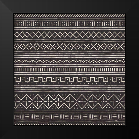 Jungle Love Pattern VE Sq Black Modern Wood Framed Art Print by Penner, Janelle