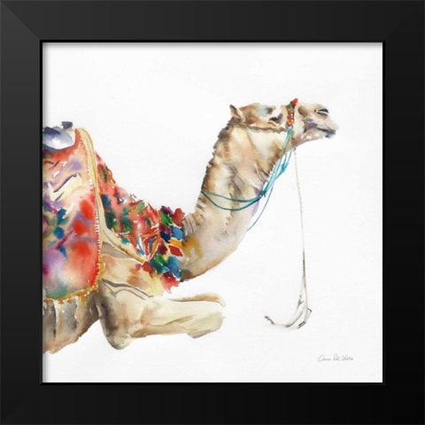 Desert Camel I Black Modern Wood Framed Art Print by Valle, Aimee Del
