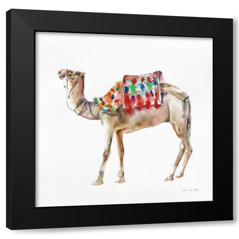 Desert Camel II Black Modern Wood Framed Art Print with Double Matting by Valle, Aimee Del