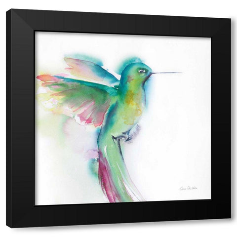 Hummingbirds II Black Modern Wood Framed Art Print with Double Matting by Valle, Aimee Del