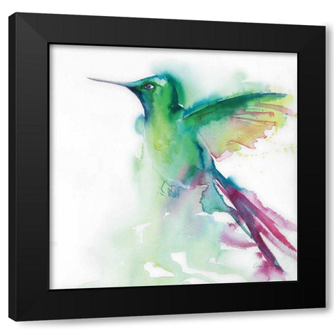 Hummingbirds III Black Modern Wood Framed Art Print with Double Matting by Valle, Aimee Del