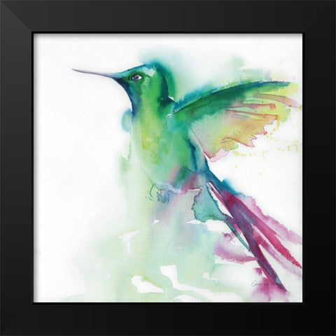 Hummingbirds III Black Modern Wood Framed Art Print by Valle, Aimee Del