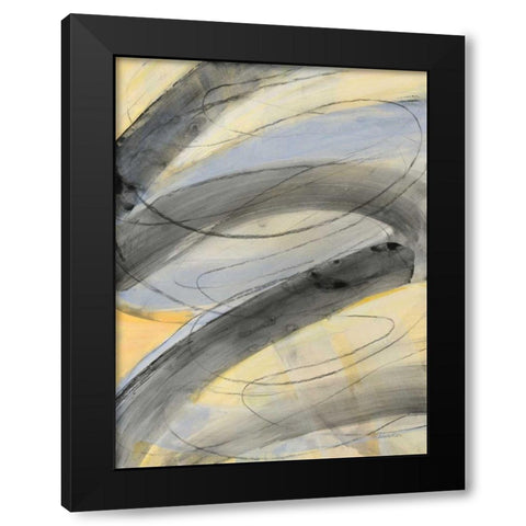 In the Mix I Black Modern Wood Framed Art Print with Double Matting by Hristova, Albena