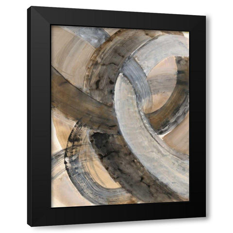 In the Mix II Black Modern Wood Framed Art Print by Hristova, Albena