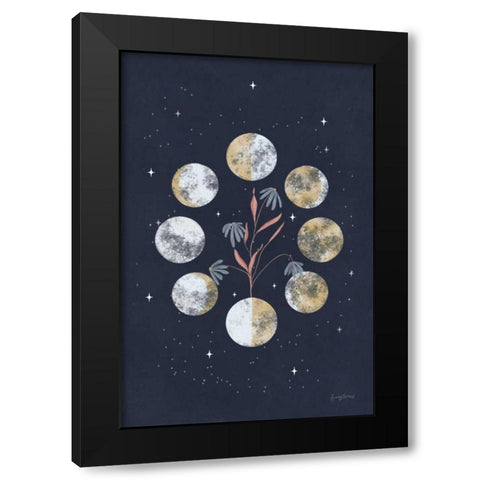 Luna I Black Modern Wood Framed Art Print by Thorns, Becky