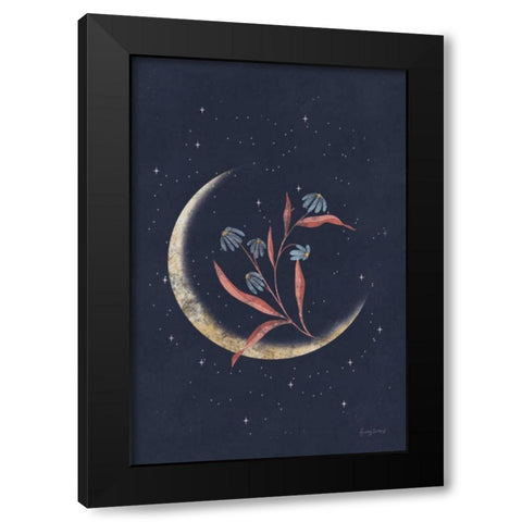 Luna II Black Modern Wood Framed Art Print by Thorns, Becky