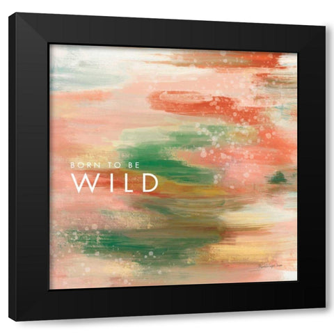 Wild Black Modern Wood Framed Art Print with Double Matting by Charro, Mercedes Lopez