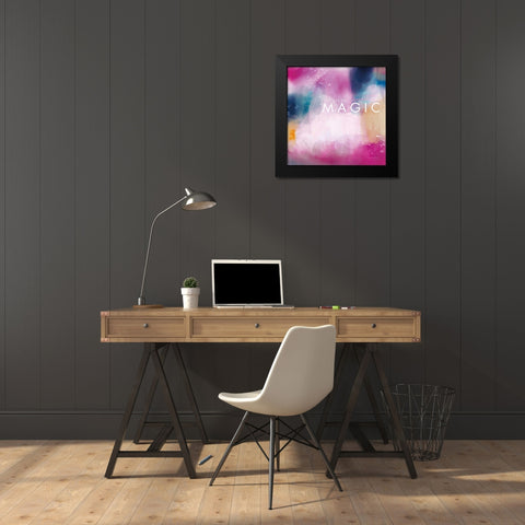 Magic Black Modern Wood Framed Art Print by Charro, Mercedes Lopez