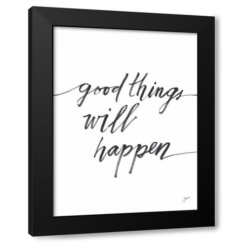 Good Things Black Modern Wood Framed Art Print by Panganiban, Karyn