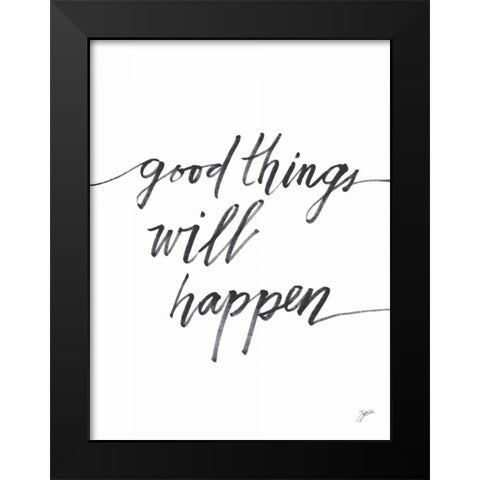 Good Things Black Modern Wood Framed Art Print by Panganiban, Karyn