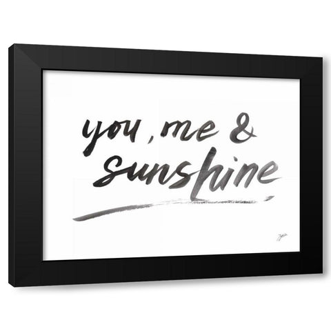 You Me Sunshine Black Modern Wood Framed Art Print with Double Matting by Panganiban, Karyn