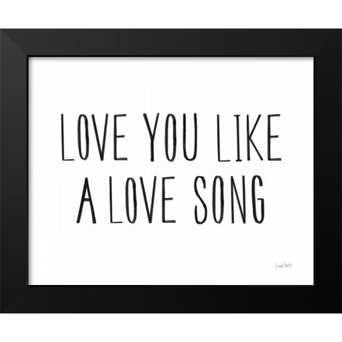 Valentines III Love Black Modern Wood Framed Art Print by York, Leah