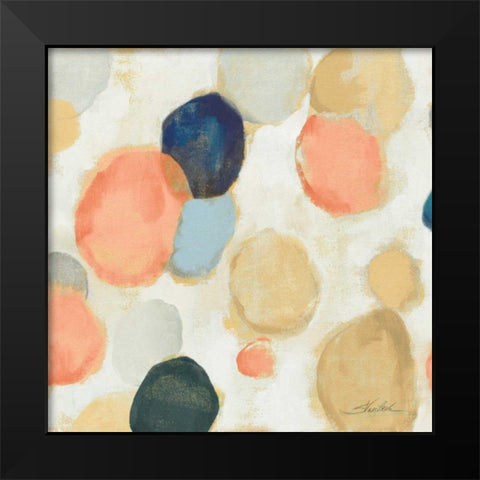 Painted Pebbles II Boho Black Modern Wood Framed Art Print by Vassileva, Silvia