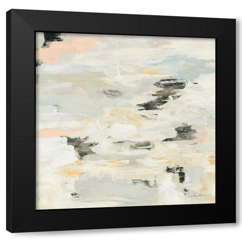 Steps on Stones I Boho Black Modern Wood Framed Art Print by Vassileva, Silvia