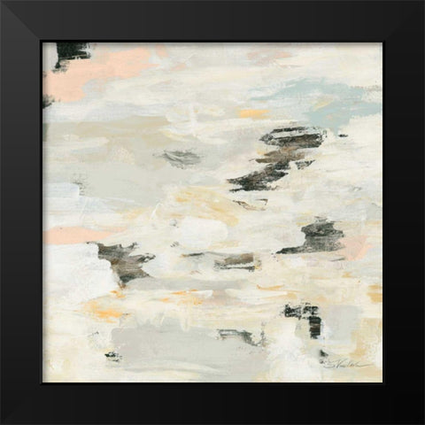 Steps on Stones I Boho Black Modern Wood Framed Art Print by Vassileva, Silvia