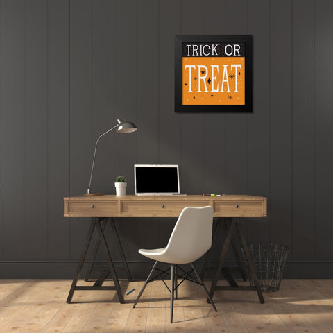 Festive Fright Trick or Treat III Black Modern Wood Framed Art Print by Mullan, Michael