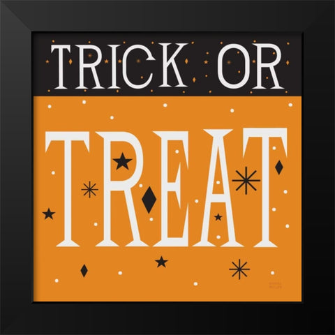 Festive Fright Trick or Treat III Black Modern Wood Framed Art Print by Mullan, Michael