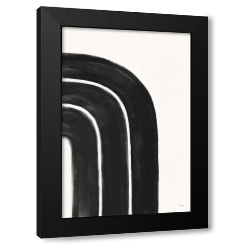 BW Rainbow I Black Modern Wood Framed Art Print with Double Matting by York, Leah