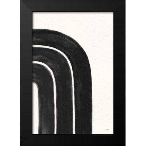 BW Rainbow I Black Modern Wood Framed Art Print by York, Leah