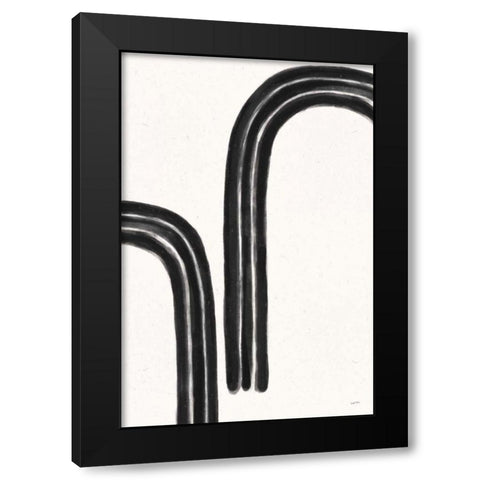 BW Rainbow II Black Modern Wood Framed Art Print by York, Leah