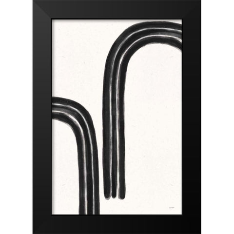 BW Rainbow II Black Modern Wood Framed Art Print by York, Leah