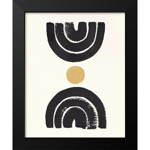 Desert Rainbows I Dark Black Modern Wood Framed Art Print by Hershey, Moira