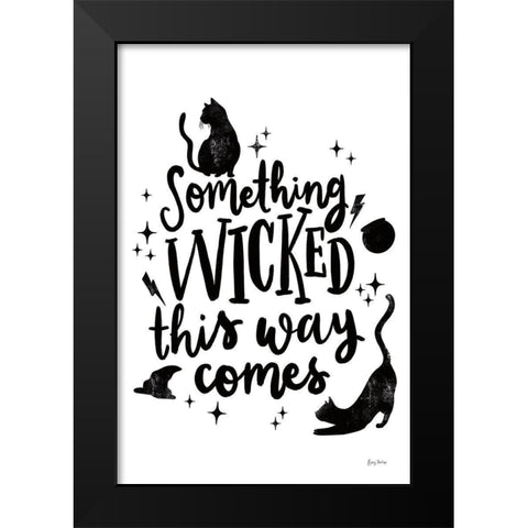 Sophisticated Spooky IV BW Black Modern Wood Framed Art Print by Thorns, Becky