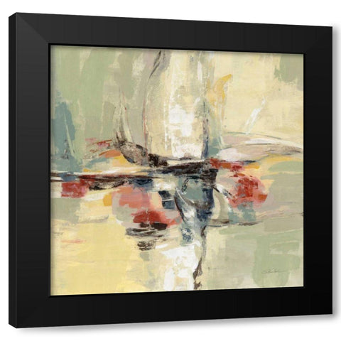 Island Vibe Black Modern Wood Framed Art Print by Vassileva, Silvia