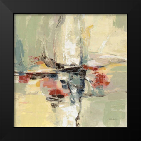 Island Vibe Black Modern Wood Framed Art Print by Vassileva, Silvia