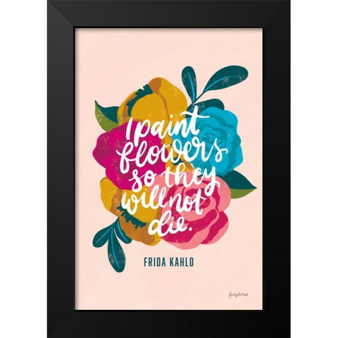 Frida Kahlo II Black Modern Wood Framed Art Print by Thorns, Becky