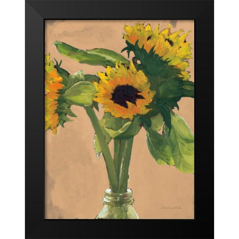 Sunny Black Modern Wood Framed Art Print by Miller, Sara Zieve