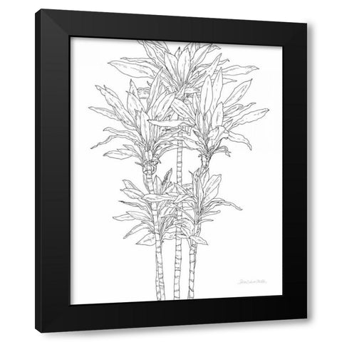 Sketched Tree II Black Modern Wood Framed Art Print by Miller, Sara Zieve