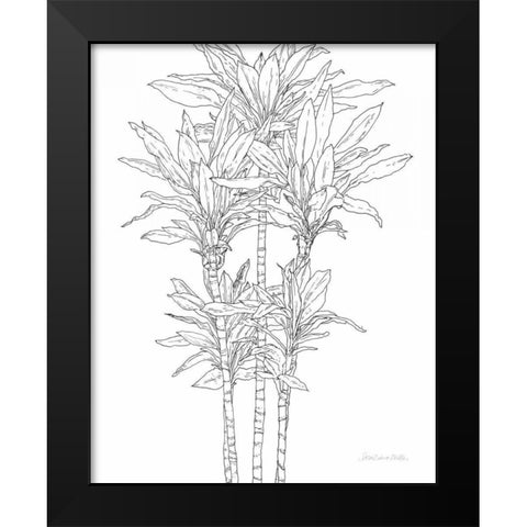 Sketched Tree II Black Modern Wood Framed Art Print by Miller, Sara Zieve