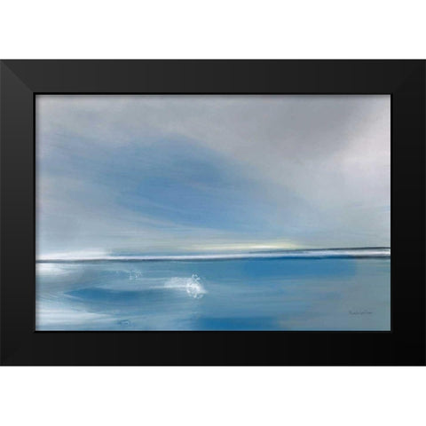 Shining Sea Black Modern Wood Framed Art Print by Charro, Mercedes Lopez