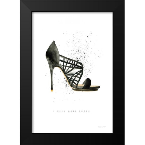 Stiletto Style I Black Modern Wood Framed Art Print by Charro, Mercedes Lopez