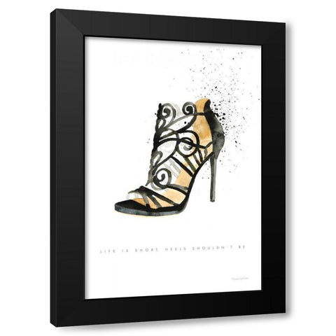 Stiletto Style II Black Modern Wood Framed Art Print by Charro, Mercedes Lopez