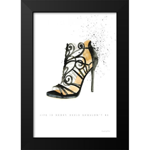 Stiletto Style II Black Modern Wood Framed Art Print by Charro, Mercedes Lopez