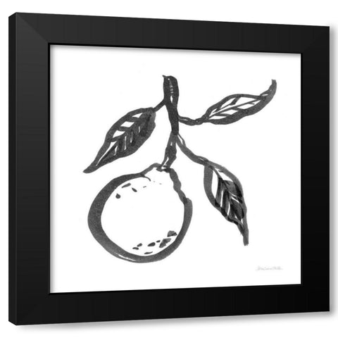 Ink Orange II Black Modern Wood Framed Art Print by Miller, Sara Zieve