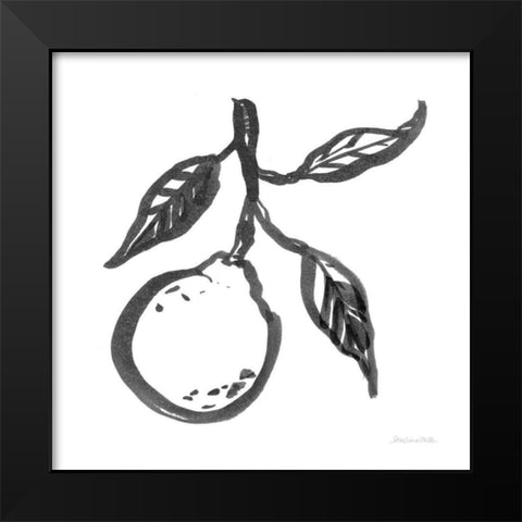 Ink Orange II Black Modern Wood Framed Art Print by Miller, Sara Zieve