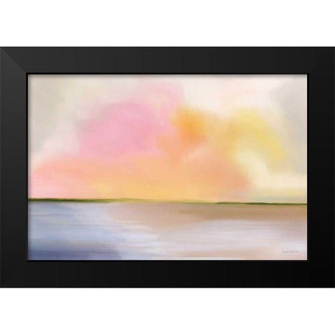 Cotton Candy Beach Black Modern Wood Framed Art Print by Charro, Mercedes Lopez