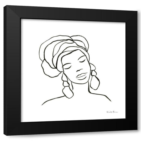 Muse I Black Modern Wood Framed Art Print by Zaman, Farida