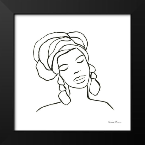 Muse I Black Modern Wood Framed Art Print by Zaman, Farida