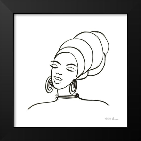 Muse II Black Modern Wood Framed Art Print by Zaman, Farida