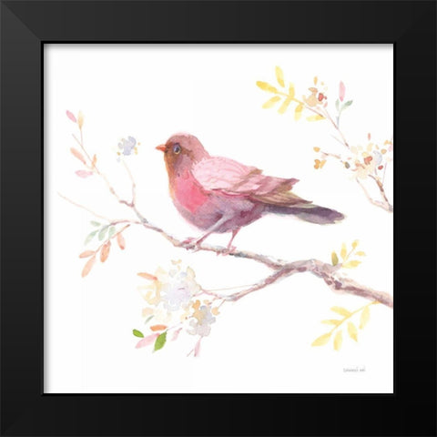 Flight Friends II Black Modern Wood Framed Art Print by Nai, Danhui