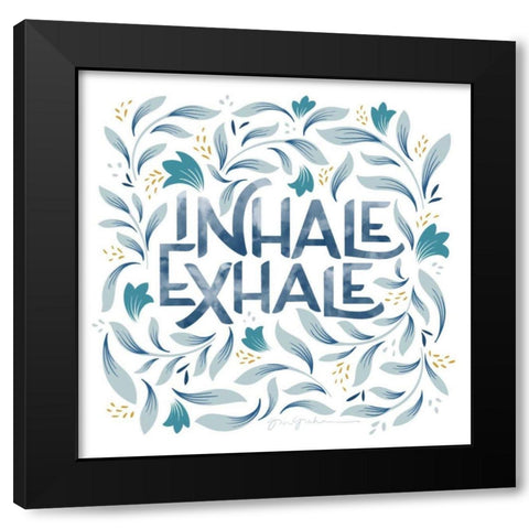 Calm Words II Black Modern Wood Framed Art Print with Double Matting by Graham, Gia