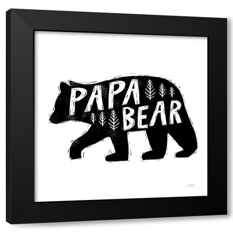 Forest Family II Black Modern Wood Framed Art Print with Double Matting by Marshall, Laura