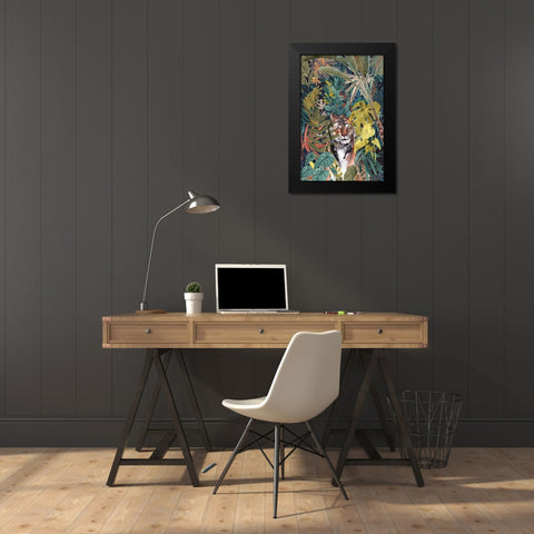 Jungle Mood Black Modern Wood Framed Art Print by Panganiban, Karyn