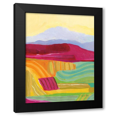Sunny Landscape I Black Modern Wood Framed Art Print with Double Matting by Zaman, Farida