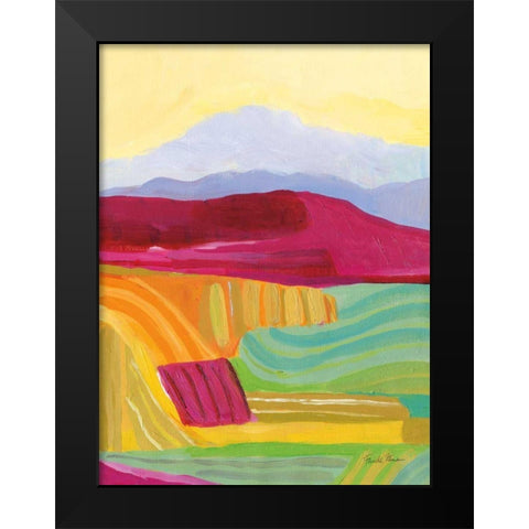 Sunny Landscape I Black Modern Wood Framed Art Print by Zaman, Farida